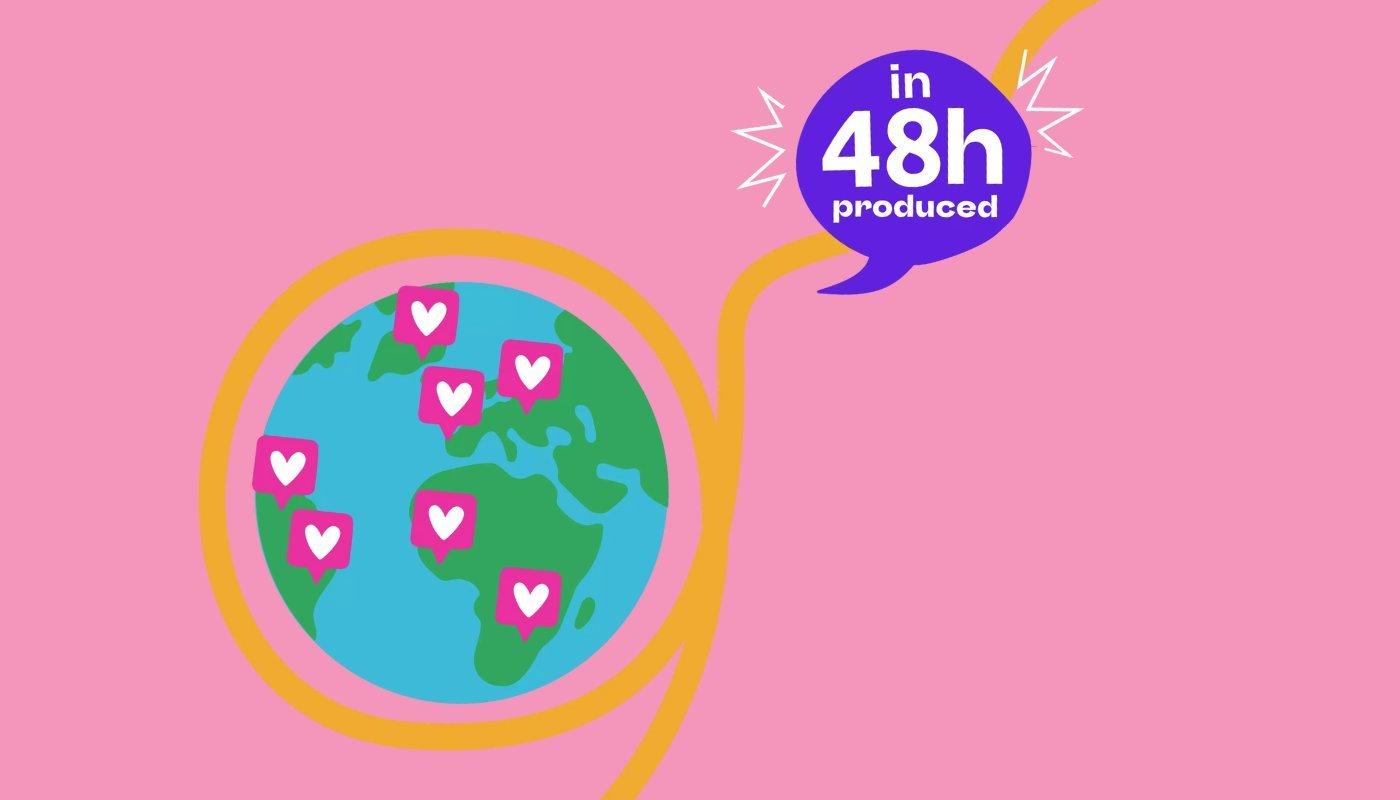 globe graphic and shipping time